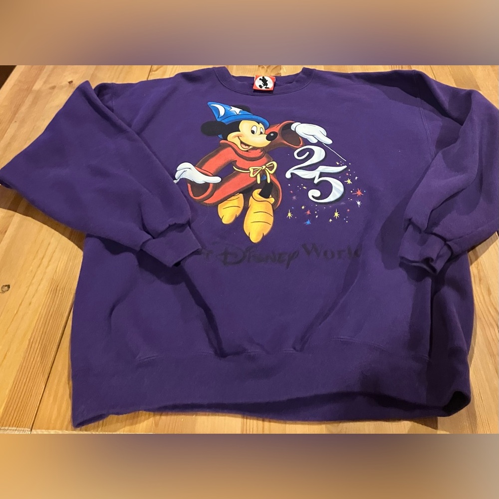 GUC Vintage Mickey Inc Men’s Disney Purple Sorcerer Mickey 25 Anniversary SZ XL